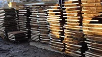 Walnut planks and elements